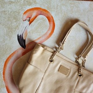 Calvin Klein CK Camel Bag Purse Gold Chain